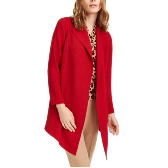 Anne Klein Burgundy Open Cardigan - Picture 1 of 6